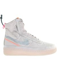 Nike - Af1 Shell Lace-up Grey Synthetic S Trainers Bq6096 003 - Lyst