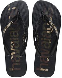 Havaianas - 's Top Logomania Black-35/36-flip Shoes Flip-flop - Lyst