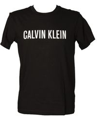 Calvin Klein - CK t-Shirt ches Courtes col Rond avec Logo imprimé sur Le Devant Article KM0KM00836 Crew Neck Logo - Lyst