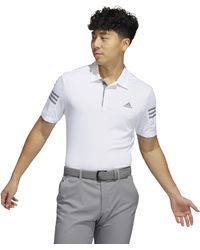 adidas - S 3 Stripe Polo Shirt Short Sleeve White L - Lyst