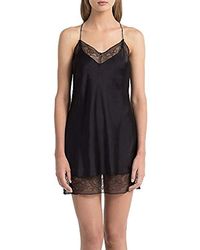 Calvin Klein Chemise, Camicia da Notte Donna - Nero