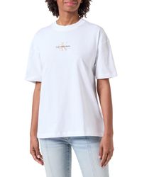 Calvin Klein - Monologo Boyfriend Tee J20j223561 S/s T-shirt - Lyst