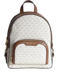 Michael Kors - Jaycee Travel Bag Rucksack Size Ns White/brown - Lyst