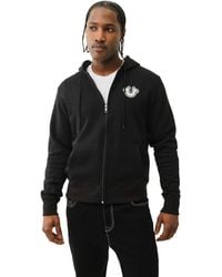 True Religion - Core Zip Up Hoodie - Lyst