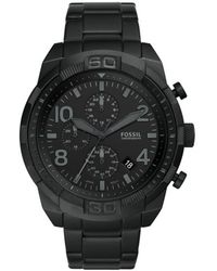 Fossil - Montre chronographe Bronson 44MM avec Bracelet en Acier Inoxydable Noir pour FS5851 - Lyst