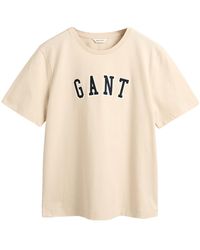 GANT - REL Logo C-Neck T-Shirt - Lyst