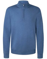 Hackett - GMD Merino Silk Hzip Pullover - Lyst