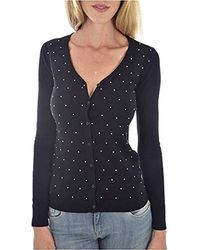 Guess Gilet avec Strass O94r06z1u30 Jeans - Bleu