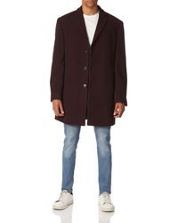 Calvin Klein - Slim Fit Wool Blend Overcoat Jacket - Lyst