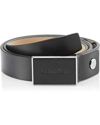 Calvin Klein 3cm Adj Calvin Plaque Ceinture - Noir