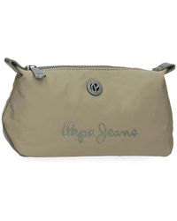 Pepe Jeans - Corin Toiletry Bag Green 20.5x11.5x7.5cm Polyester And Pu By Joumma Bags - Lyst