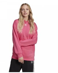 adidas - Originals Trefoil Essentials Hoodie Farbe: Pink; Größe: D 34 - Lyst
