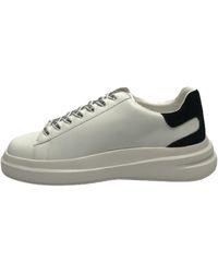 Guess - Scarpe Uomo Sneaker Elba Carryover In Pelle White/ Black Us24gu03 Fmpvibsue12 45 - Lyst