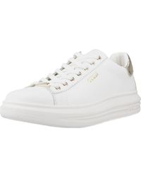 Guess - Scarpe donna sneaker Vibo in pelle white/ gold D24GU38 FL8VIBLEA12 40 - Lyst