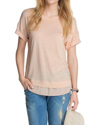 Esprit - Edc By Relaxed Turn Up T-shirt Voor - Lyst