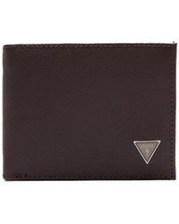 Guess - Certosa Jeans Leather Card Holder - Men, The Red, One Size - Lyst
