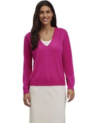 FALKE - Pullover Basic New Merino V-Neck W Pu Wolle elegant klassisch für Business und Freizeit mit V-Ausschnitt 1 Stück - Lyst