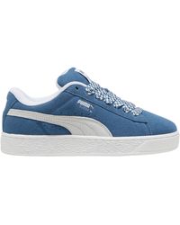 PUMA - Suede Xl Lace Trainers Uk 6 Blue - Lyst