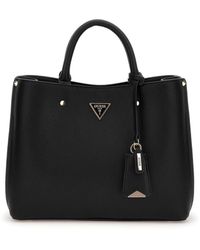 Guess - Schultertasche Meridian II Girlfriend Satchel Black schwarz - Lyst