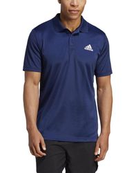 adidas - S Designed 2 Move 3-stripes Polo Shirt Dark Blue/white Xx-large - Lyst