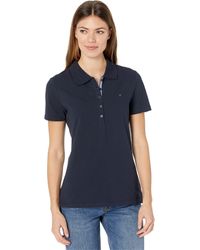 Tommy Hilfiger - Solid Short Sleeve Polo Clothing Sm (Us 4-6) Elastane/Cotton - Lyst