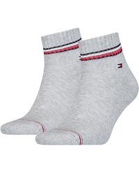 Tommy Hilfiger - Accessories For - Cotton Socks - Signature Embroidered Logo - 2 Pack - Tommy - Lyst