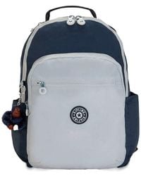 Kipling - Backpack Seoul True Blue Grey Large - Lyst