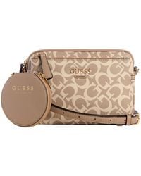 Guess - Factory Aengus Logo Dual-Zip Mini Crossbody - Lyst