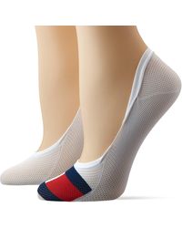 Tommy Hilfiger TH WOMEN FOOTIE 2P MESH FLAG Füßlinge - Weiß