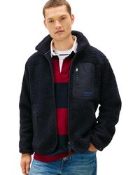 Tommy Hilfiger - Teddy Fleece Rits Through Mw0mw40420 Zip Through Sweatshirt - Lyst