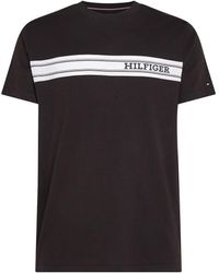 Tommy Hilfiger - S Heritagestrp T-shirt Black Xxl - Lyst