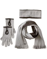 Calvin Klein - Women's 3 Piece Double Face Set - Gray - Lyst
