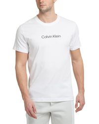 Calvin Klein - CK t-Shirt ches Courtes col Rond avec Logo imprimé sur Le Devant Article KM0KM00843CREW Neck Logo - Lyst