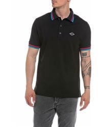 Replay - Chest Logo Polo Shirt - Lyst