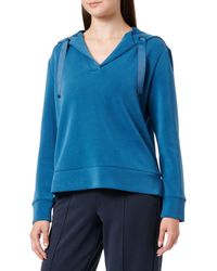 S.oliver - Sweatshirt mit Kapuze Blue Green 46 - Lyst