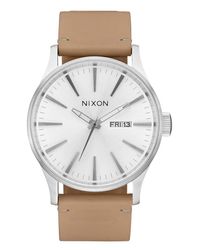 Nixon - 's Analogue Japanese Quartz Movement Watch With Leather Strap A105-5095-00 - Lyst