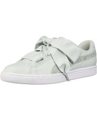 puma basket heart white rose gold