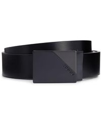 HUGO - S Grora-g Gb35 Reversible Leather Belt With Pin And Plaque Buckles - Lyst
