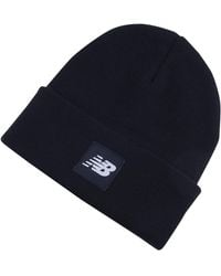 New Balance - New Balanc Adult Knit Cuffed Beanie with Flying NB Woven Patch Logo - Lyst