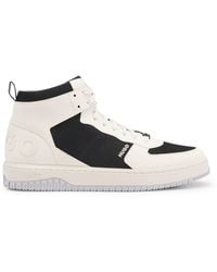 HUGO - High-top Trainers With Colour-blocking And Branding - Lyst