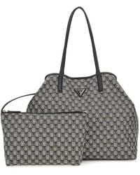 Guess - Sac shopper G Wave II 2 in 1 Tote Black Logo noir - Lyst