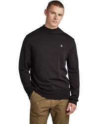 G-Star RAW - Premium Core Mock Neck Knitted Sweater - Lyst