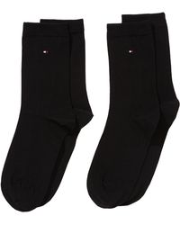Tommy Hilfiger Calcetines para mujer 39-42 paquete de 2 - Negro