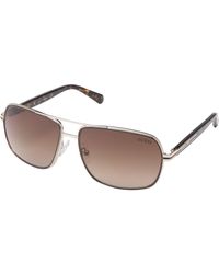 Guess - Gf5035 Shiny Gold/brown Gradient Lens One Size - Lyst