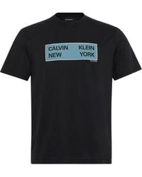 Calvin Klein - Jeans Ss 30s Eu Ckny Box Graphic Tee Lv04rd816g Grafische T-shirts - Lyst