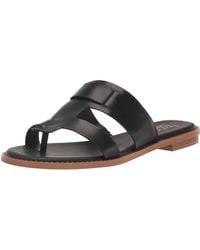 Franco Sarto - S Gretta Flat Sandal Black Leather 8 M - Lyst