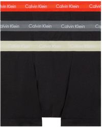 Calvin Klein - 3er Pack Boxershorts Trunks Baumwolle mit Stretch - Lyst