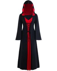 Superdry - Steampunk Wind Jacket Gothic Cape Coat With Hood Vintage Palace Embroidered Evening Dress Stage Outfit Medieval Clothing Dress - Lyst