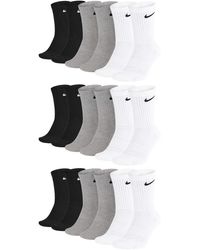 Nike - 3 kurze und 3 lange Socken Sparset 6 Paar Weiß Schwarz oder gemischt - Lyst
