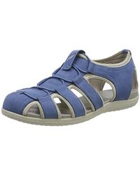 Geox D Sandal Vega D, Sandalias Punta Cerrada para Mujer - Gris